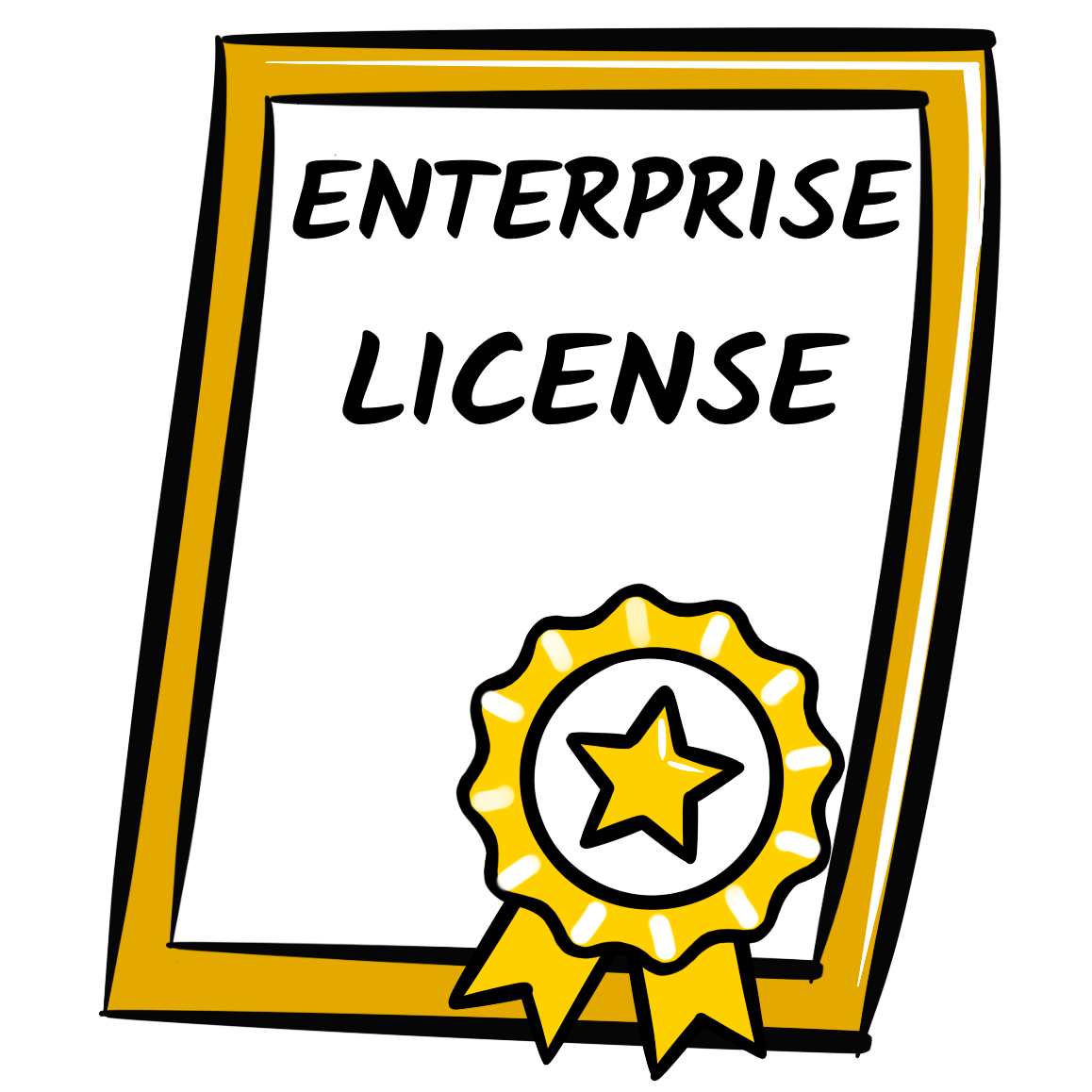 Enterprise license badge for leadership visuals