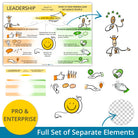 How to win friends - leadership visual – full set of layered PNG elements for flexible use in presentations and e-learning