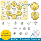 Think and Grow Rich poster - full set of layered PNG elements for flexible use in presentations and e-learning